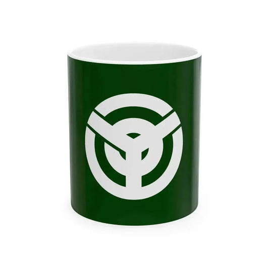 Flag of Kurate Fukuoka (Japan) White Coffee Mug 11oz - Go Mug Yourself