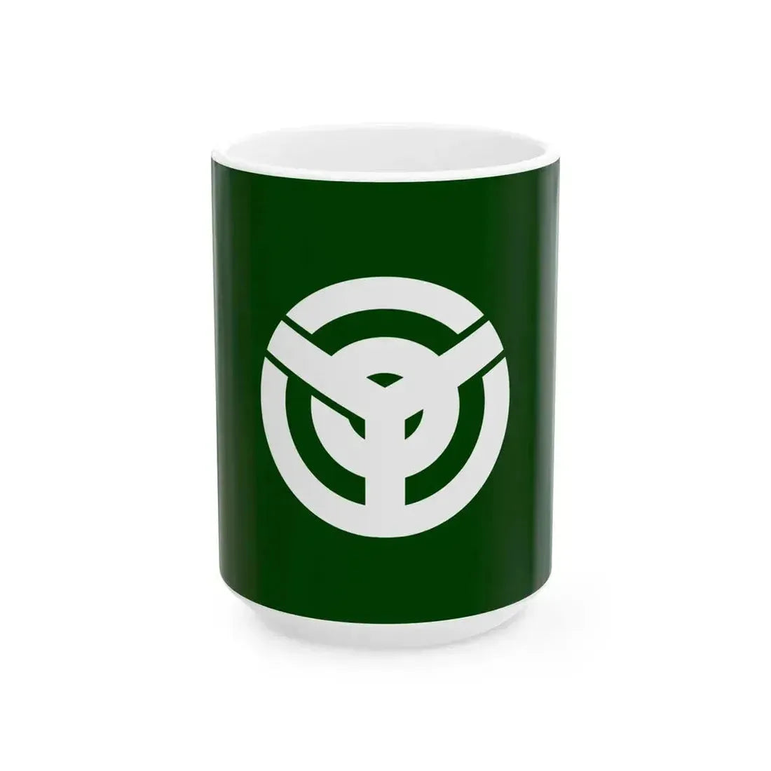 Flag of Kurate Fukuoka (Japan) White Coffee Mug 15oz - Go Mug Yourself