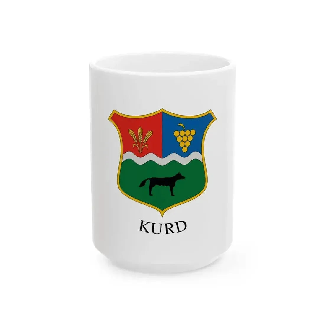 Flag of Kurd Hungary (Hungary) White Coffee Mug 15oz - Go Mug Yourself