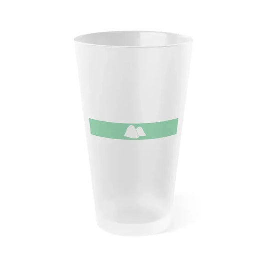 Flag of Kurgan Oblast Russia - Frosted Pint Glass 16oz 16oz Frosted - Go Mug Yourself
