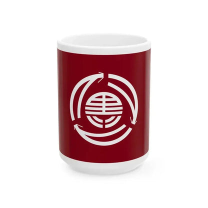 Flag of Kuromatsunai Hokkaido (Japan) White Coffee Mug 15oz - Go Mug Yourself
