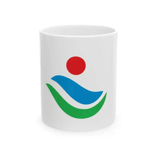 Flag of Kuroshio Kochi (Japan) White Coffee Mug 11oz - Go Mug Yourself