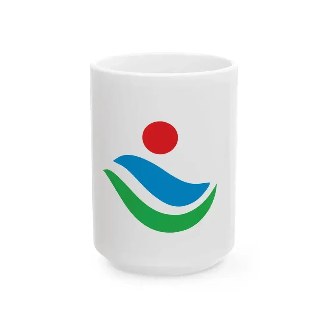 Flag of Kuroshio Kochi (Japan) White Coffee Mug 15oz - Go Mug Yourself