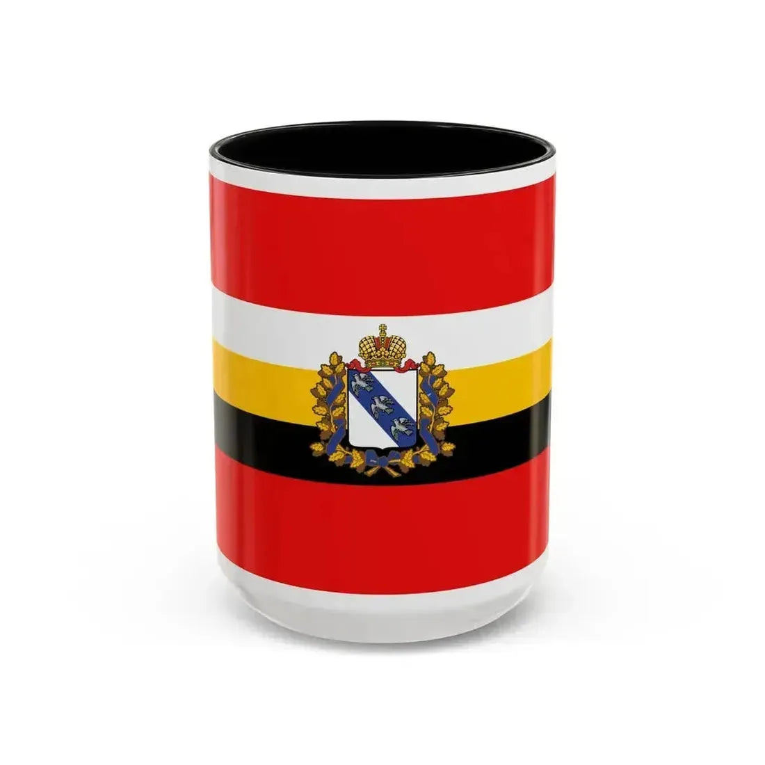 Flag of Kursk Oblast Russia - Accent Coffee Mug 15oz Black - Go Mug Yourself