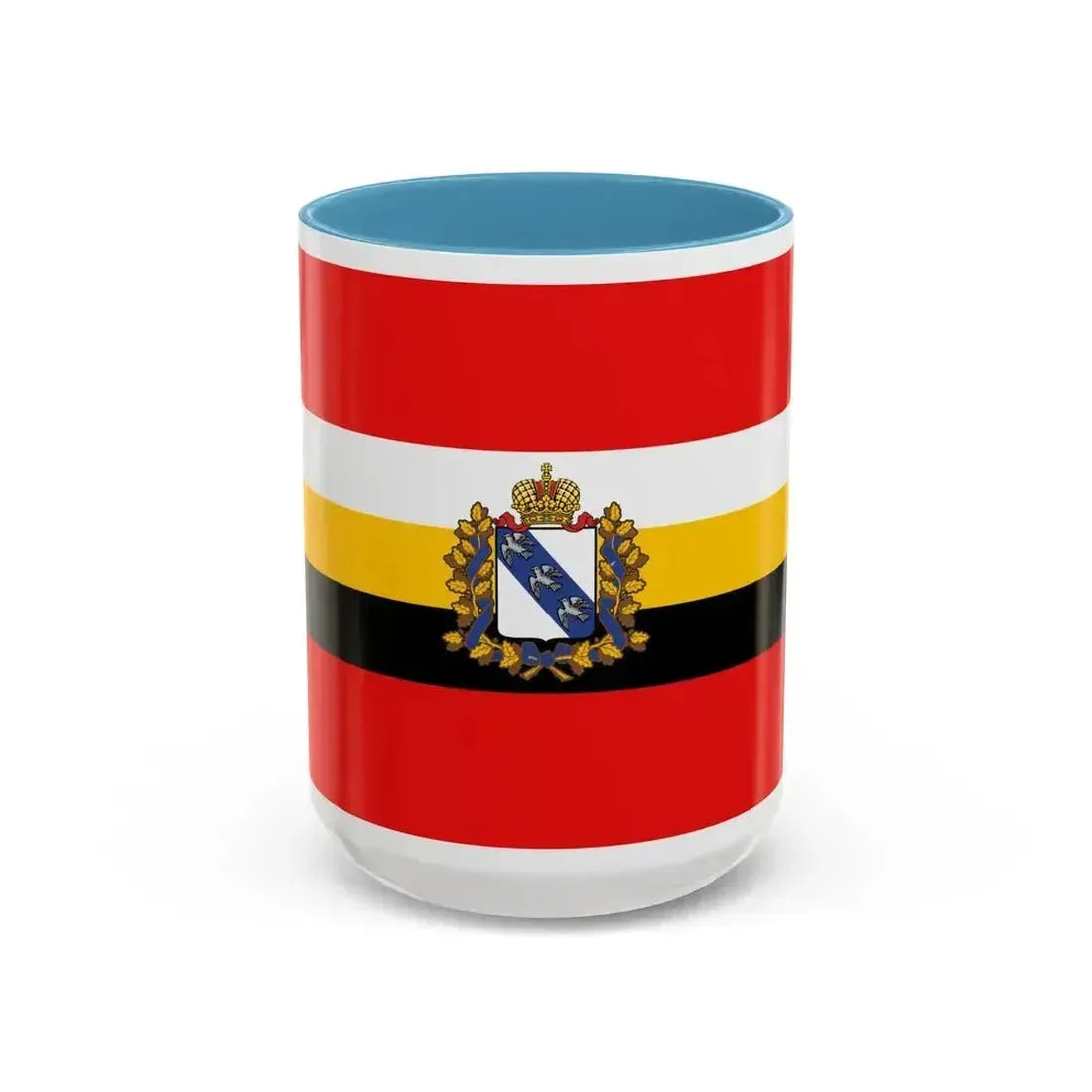 Flag of Kursk Oblast Russia - Accent Coffee Mug 15oz Light Blue - Go Mug Yourself