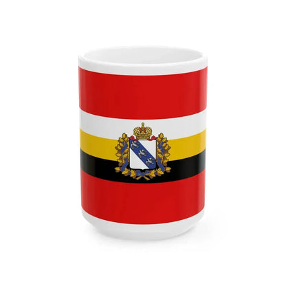 Flag of Kursk Oblast Russia - White Coffee Mug 15oz - Go Mug Yourself