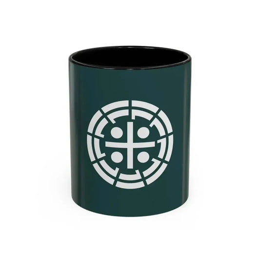 Flag of Kurume Fukuoka Japan - Accent Coffee Mug 11oz Black - Go Mug Yourself