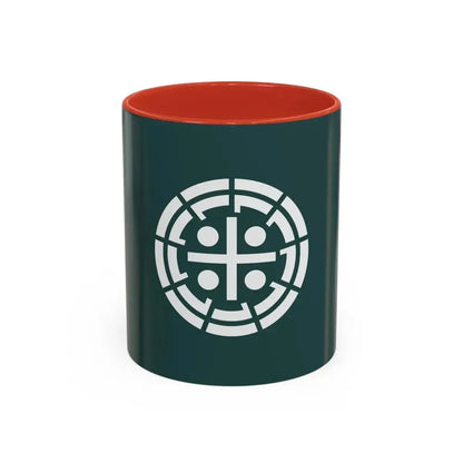 Flag of Kurume Fukuoka Japan - Accent Coffee Mug 11oz Red - Go Mug Yourself