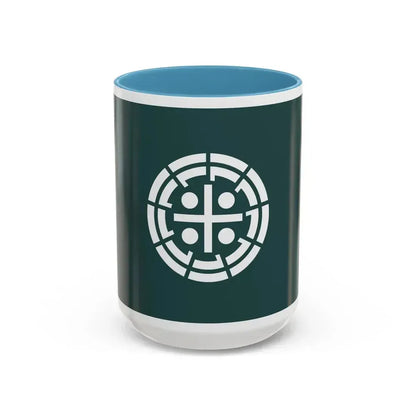 Flag of Kurume Fukuoka Japan - Accent Coffee Mug 15oz Light Blue - Go Mug Yourself
