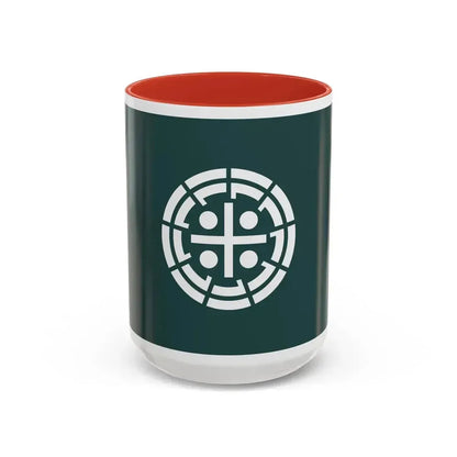 Flag of Kurume Fukuoka Japan - Accent Coffee Mug 15oz Red - Go Mug Yourself