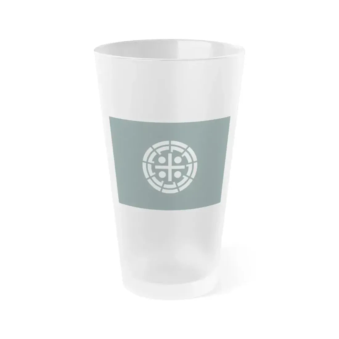 Flag of Kurume Fukuoka Japan - Frosted Pint Glass 16oz 16oz Frosted - Go Mug Yourself