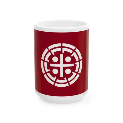 Flag of Kurume Fukuoka (Japan) White Coffee Mug 15oz - Go Mug Yourself