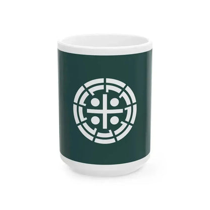 Flag of Kurume Fukuoka Japan - White Coffee Mug 15oz - Go Mug Yourself