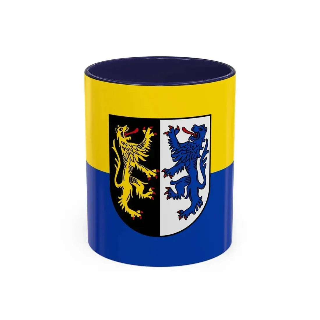 Flag of Kusel Germany - Accent Coffee Mug 11oz Navy - Go Mug Yourself