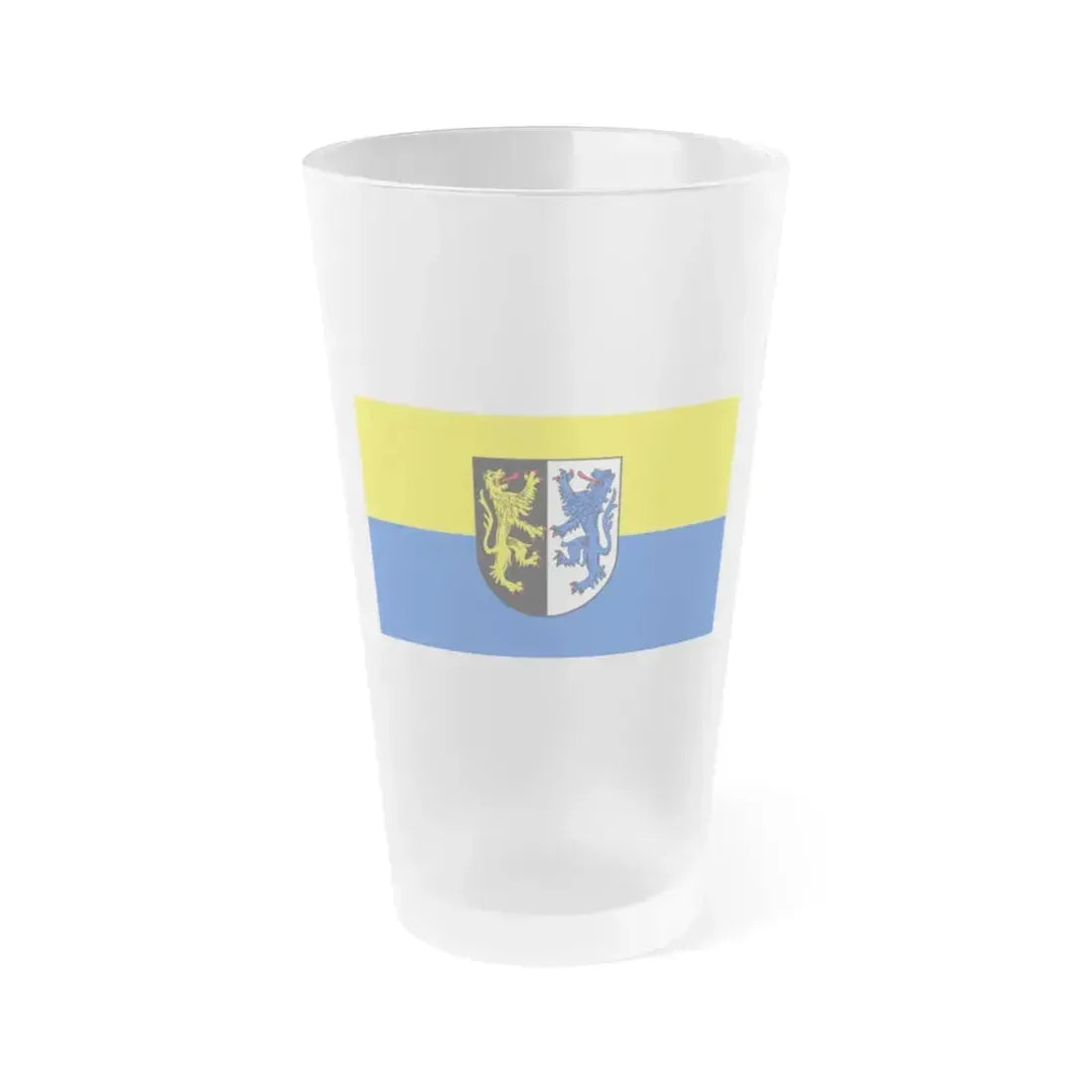 Flag of Kusel Germany - Frosted Pint Glass 16oz 16oz Frosted - Go Mug Yourself