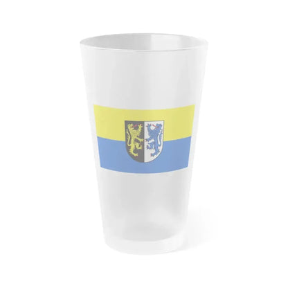 Flag of Kusel Germany - Frosted Pint Glass 16oz 16oz Frosted - Go Mug Yourself