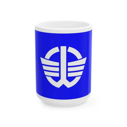 Flag of Kushibiki Yamagata 1982-2005 (Japan) White Coffee Mug 15oz - Go Mug Yourself