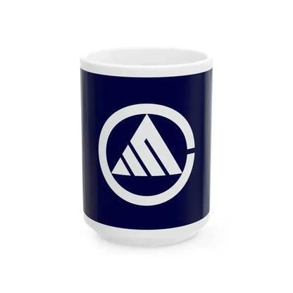 Flag of Kushigata Yamanashi 1954-2003 (Japan) White Coffee Mug 15oz - Go Mug Yourself