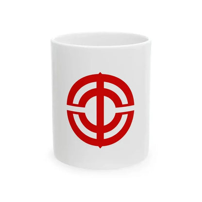 Flag of Kushira Kagoshima 1968-2006 (Japan) White Coffee Mug 11oz - Go Mug Yourself
