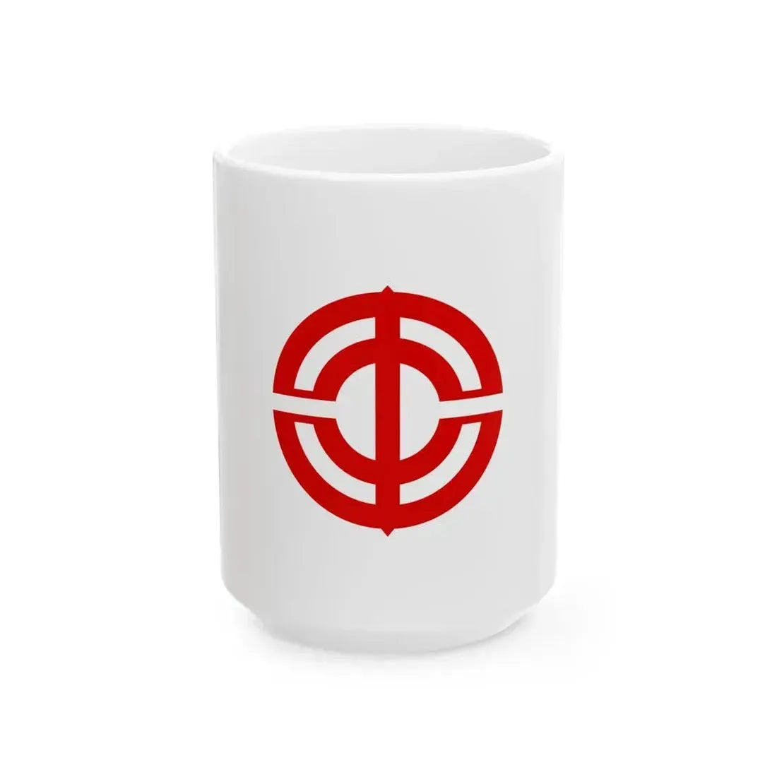 Flag of Kushira Kagoshima 1968-2006 (Japan) White Coffee Mug 15oz - Go Mug Yourself