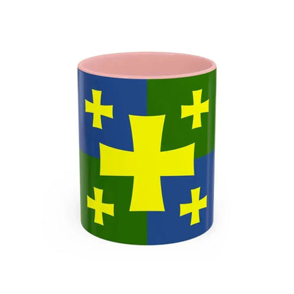 Flag of Kutaisi Georgia - Accent Coffee Mug 11oz Pink - Go Mug Yourself