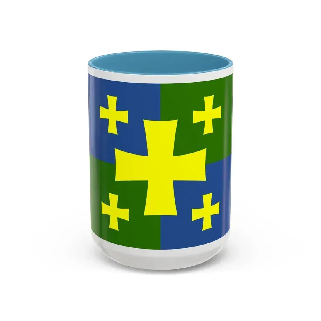 Flag of Kutaisi Georgia - Accent Coffee Mug 15oz Light Blue - Go Mug Yourself