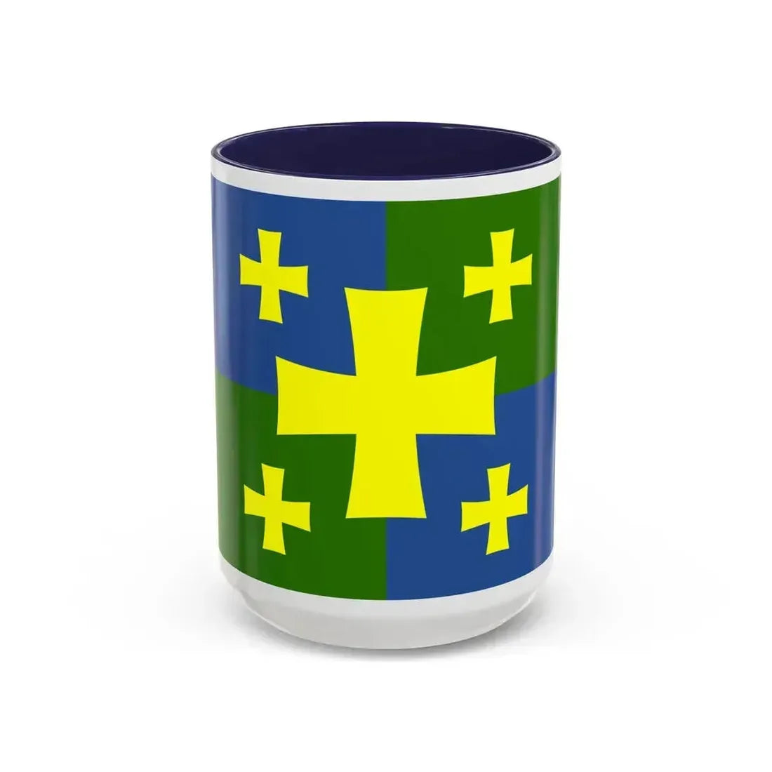 Flag of Kutaisi Georgia - Accent Coffee Mug 15oz Navy - Go Mug Yourself