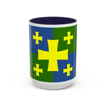 Flag of Kutaisi Georgia - Accent Coffee Mug 15oz Navy - Go Mug Yourself