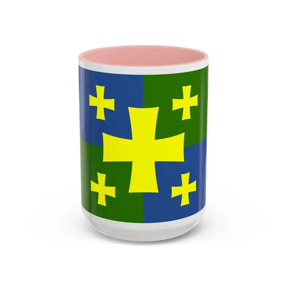 Flag of Kutaisi Georgia - Accent Coffee Mug 15oz Pink - Go Mug Yourself
