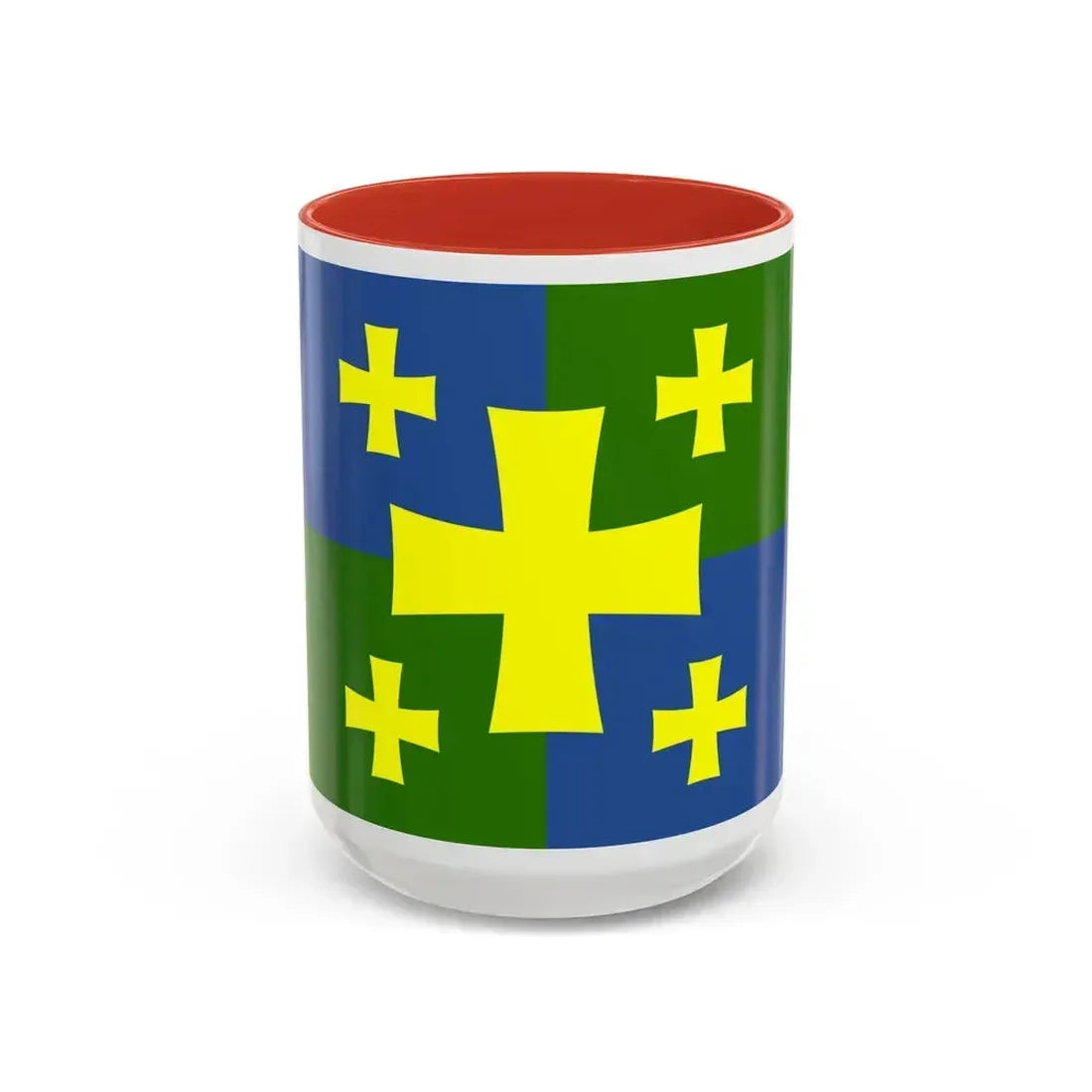 Flag of Kutaisi Georgia - Accent Coffee Mug 15oz Red - Go Mug Yourself