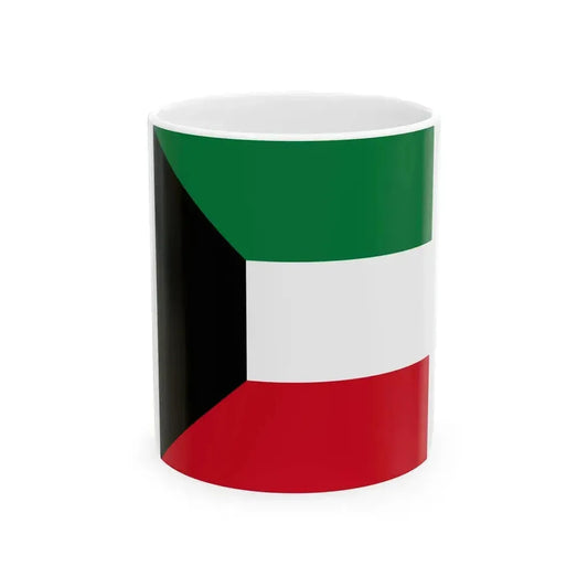 Flag of Kuwait 1-1 (Kuwait) White Coffee Mug 11oz - Go Mug Yourself