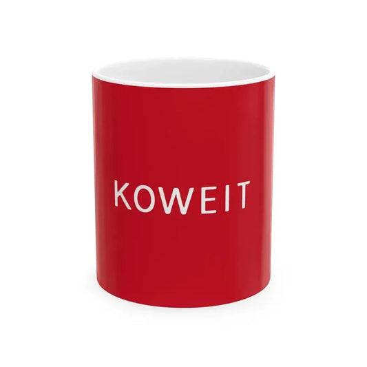 Flag of Kuwait 1906 proposal (Kuwait) White Coffee Mug 11oz - Go Mug Yourself
