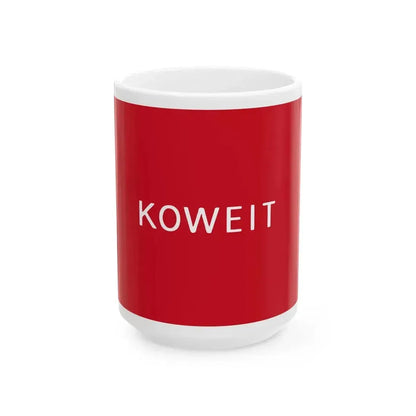 Flag of Kuwait 1906 proposal (Kuwait) White Coffee Mug 15oz - Go Mug Yourself