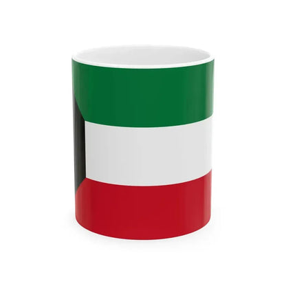 Flag of Kuwait 3-2 (Kuwait) White Coffee Mug 11oz - Go Mug Yourself