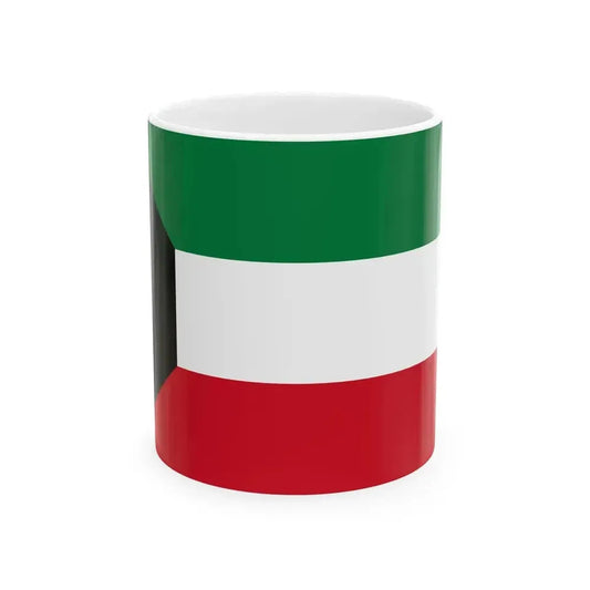 Flag of Kuwait 3-2 (Kuwait) White Coffee Mug 11oz - Go Mug Yourself