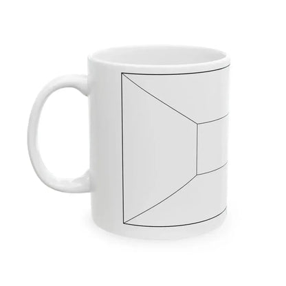 Flag of Kuwait colouring page (Kuwait) White Coffee Mug - Go Mug Yourself