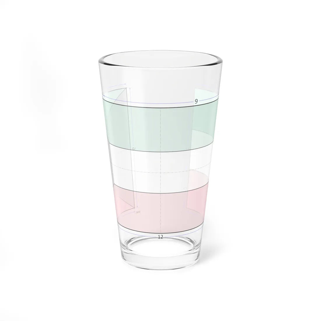 Flag of Kuwait construction sheet (Kuwait) Pint Glass 16oz 16oz - Go Mug Yourself