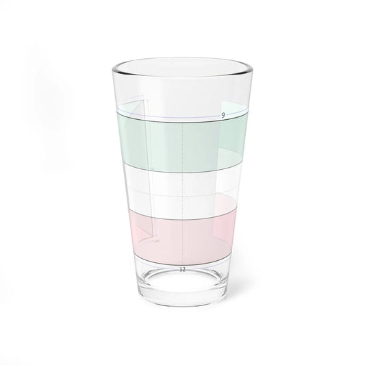 Flag of Kuwait construction sheet (Kuwait) Pint Glass 16oz 16oz - Go Mug Yourself