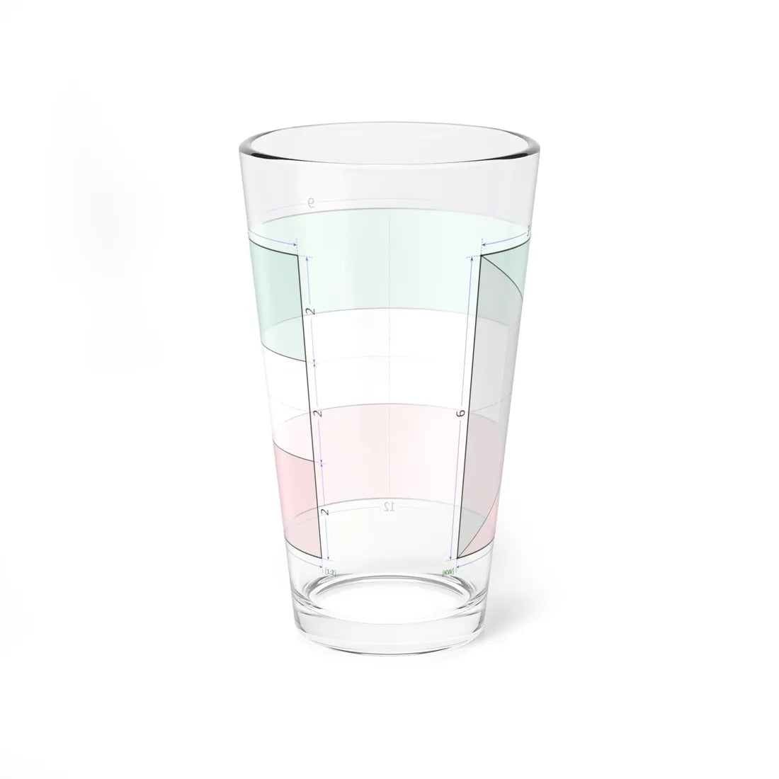 Flag of Kuwait construction sheet (Kuwait) Pint Glass 16oz - Go Mug Yourself