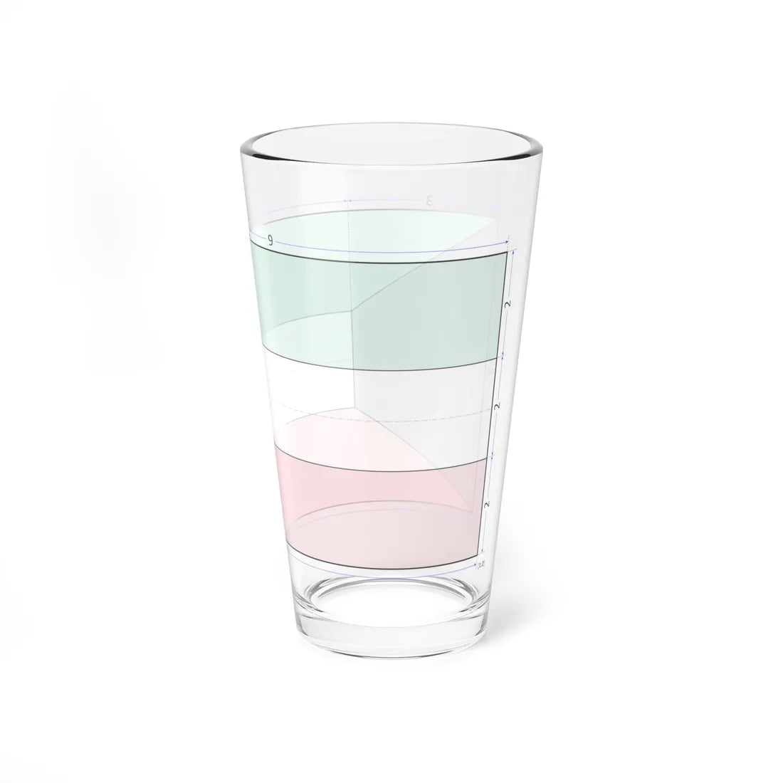 Flag of Kuwait construction sheet (Kuwait) Pint Glass 16oz - Go Mug Yourself