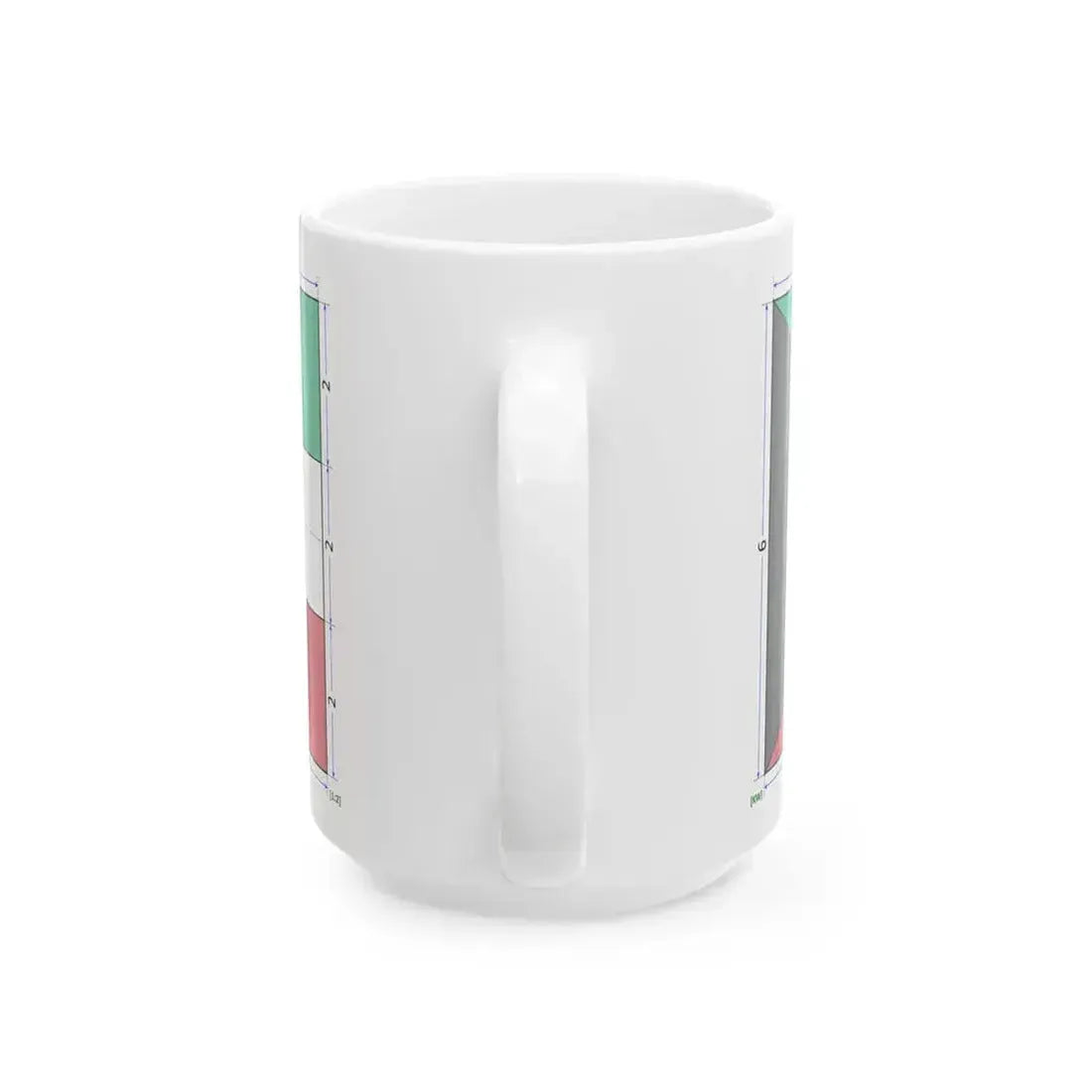 Flag of Kuwait construction sheet (Kuwait) White Coffee Mug - Go Mug Yourself