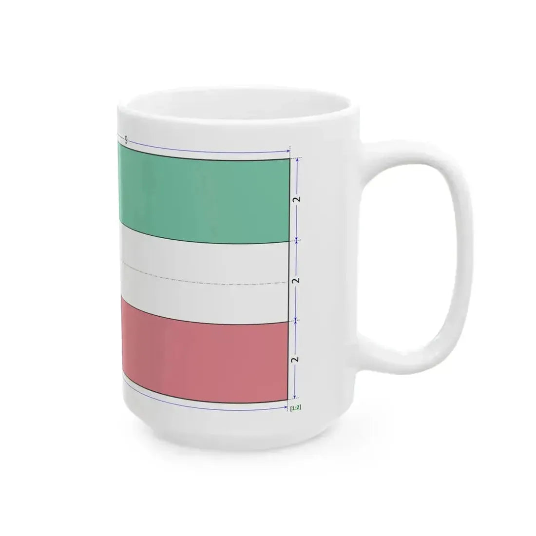 Flag of Kuwait construction sheet (Kuwait) White Coffee Mug - Go Mug Yourself