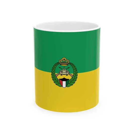 Flag of Kuwait National Guard (Kuwait) White Coffee Mug 11oz - Go Mug Yourself