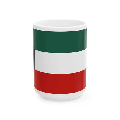 Flag of Kuwait Variant (Kuwait) White Coffee Mug 15oz - Go Mug Yourself