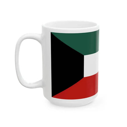 Flag of Kuwait Variant (Kuwait) White Coffee Mug - Go Mug Yourself