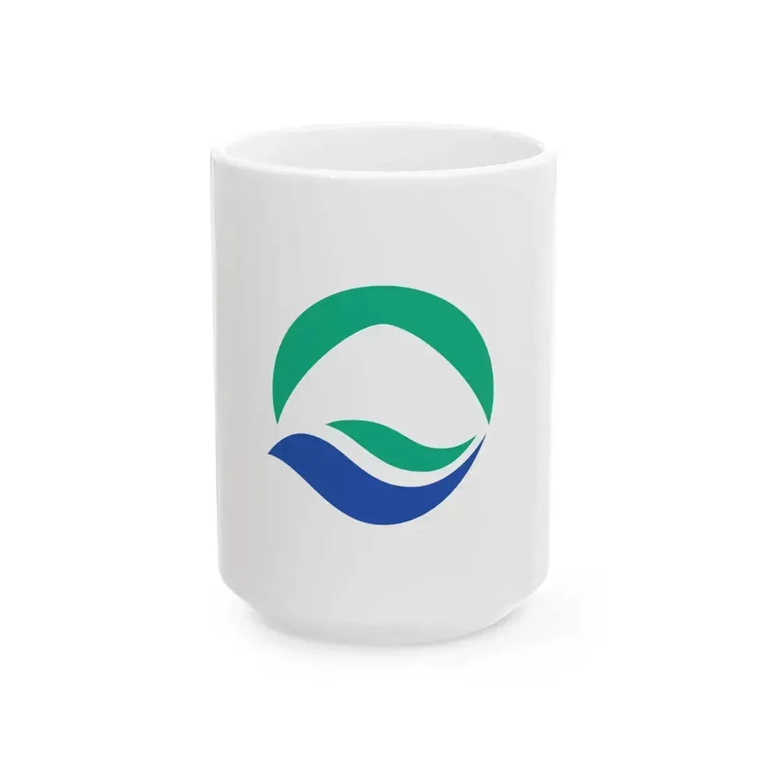 Flag of Kuwana Mie (Japan) White Coffee Mug 15oz - Go Mug Yourself