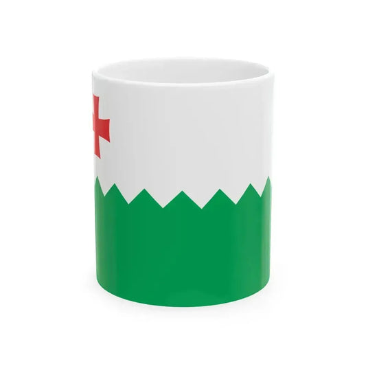 Flag of Kvareli Municipality (Georgia) White Coffee Mug 11oz - Go Mug Yourself