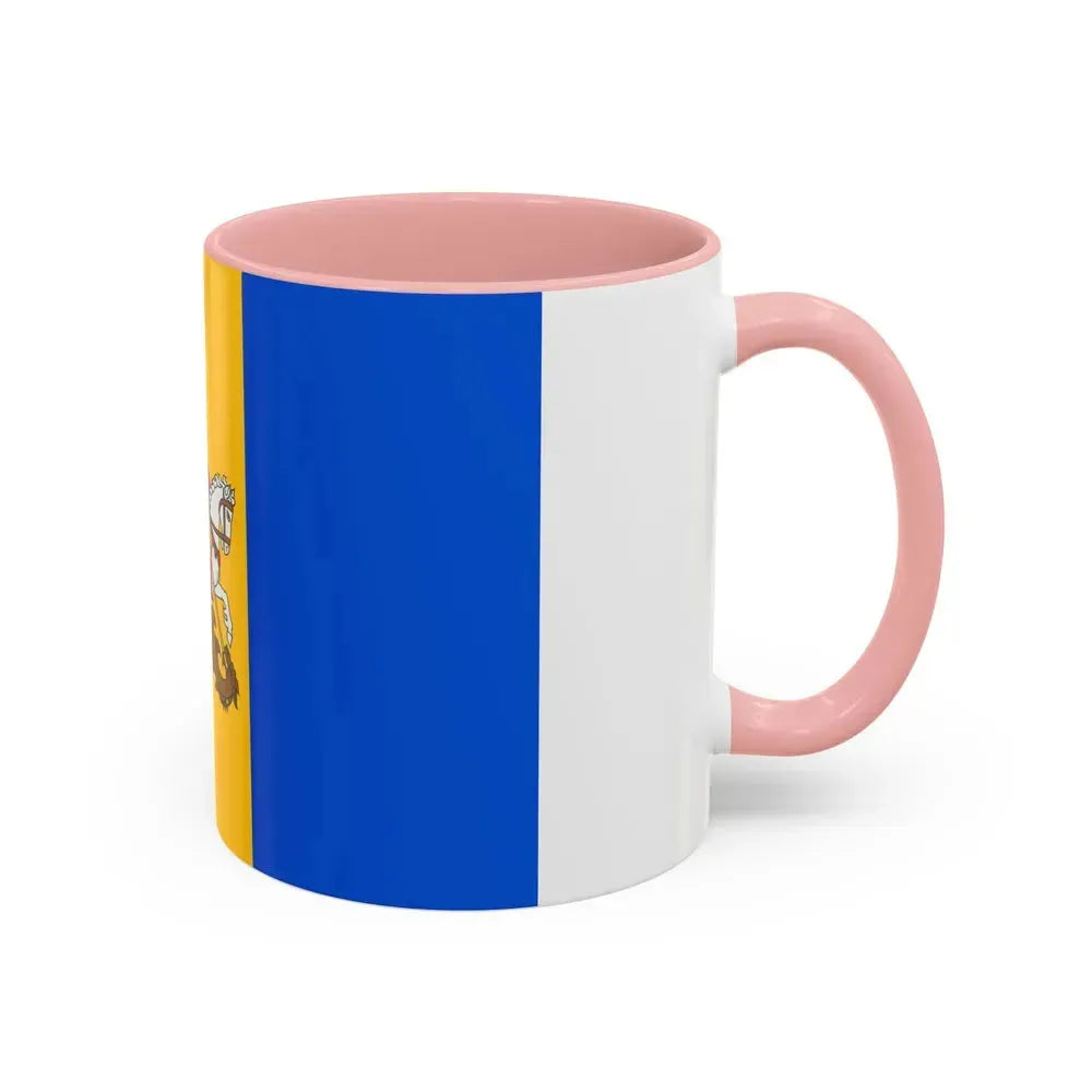 Flag of Kyiv Oblast Ukraine - Accent Coffee Mug - Go Mug Yourself