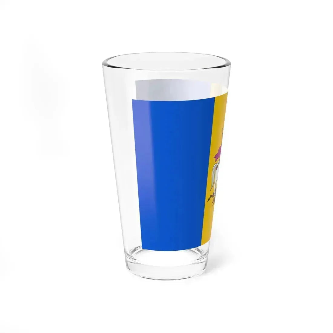 Flag of Kyiv Oblast (Ukraine) Pint Glass 16oz - Go Mug Yourself