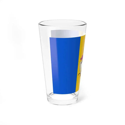 Flag of Kyiv Oblast (Ukraine) Pint Glass 16oz - Go Mug Yourself